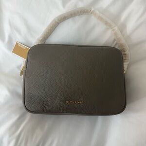 Michael Kors Taupe Leather Crossbody Bag